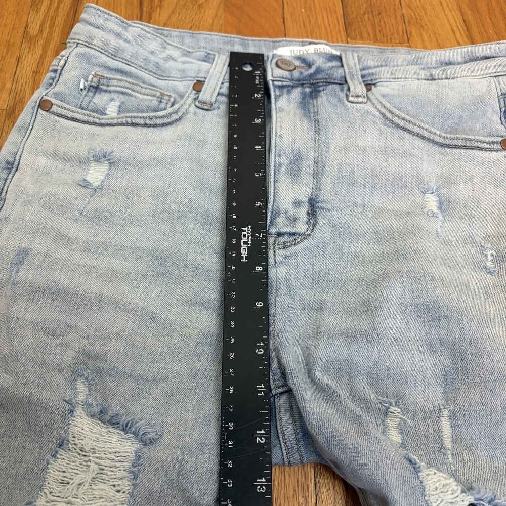 Judy Blue Jeans Womens 11/30 Light Wash Distressed Skinny Stretch Denim JB88431 - Picture 8 of 10